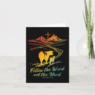 T-shirt volgt het woord niet de kudde Romeinen 122 Kaart