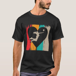 T-shirt Volleball Amour Rero Coeur Vintage Pour Volleyball