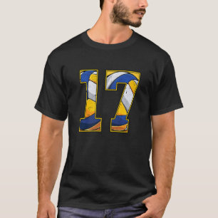 T-shirt Volley-ball 17e anniversaire garçon fille dix-sept