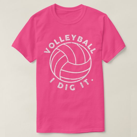 T-shirt Volley-ball Je Le Creuse Drôle (Design devant)