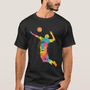 T-shirt Volley-ball Joueur Colorsplash Beach Volleyball