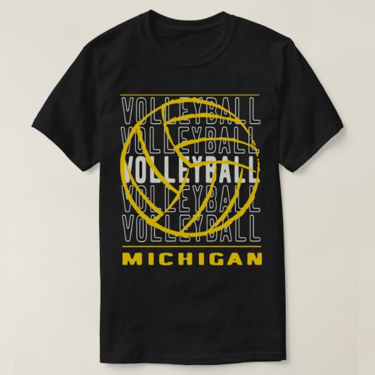 T-shirt Volley-ball Michigan (Design devant)