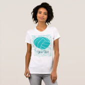 T-shirt Volley-ball turquoise (Devant entier)