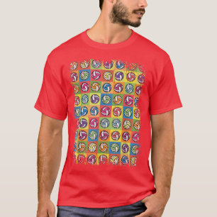 T-shirt Volley-ball vintage coloré mignon Bal Colorsplash