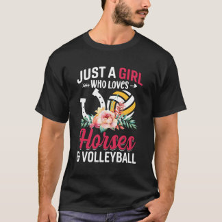 T-shirt Volleyball à Cheval Juste Un Qui Aime