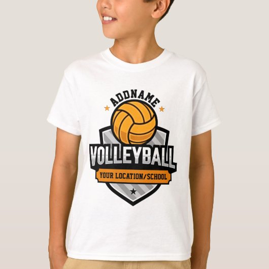 T-shirt Volleyball AJOUTER TEXTE École Varsity Team Joueur (Devant)