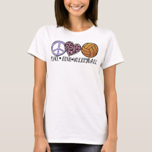 T-shirt Volleyball Amusement amoureux - Peace Love Volleyb