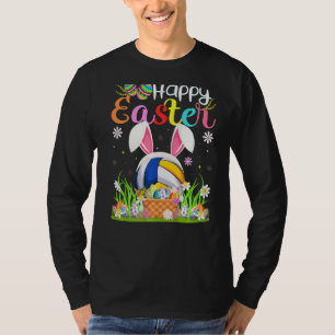 T-shirt Volleyball Bunny Oeuf Chasse Volleyball Happy Eas
