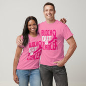 T-shirt Volleyball Cancer du sein Sensibilisation Bloquer  (Unisexe)