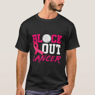 T-shirt Volleyball Cancer du sein Sensibilisation Bloquer