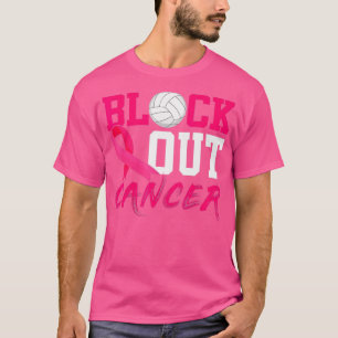 T-shirt Volleyball Cancer du sein Sensibilisation Bloquer