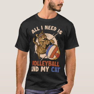 T-shirt Volleyball et ma chatte Cat petite amie Cat