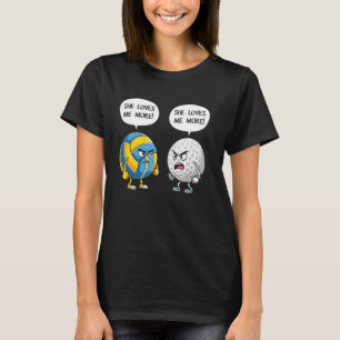 T-shirt Volleyball golf Elle m'aime plus femmes