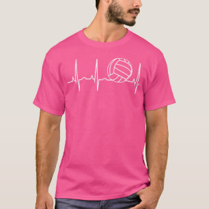 T-shirt Volleyball Heartbea I Love Volleyball