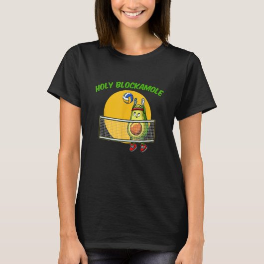 T-shirt Volleyball Holy Guacamole Player Blocker Avocado F (Devant)