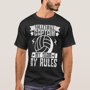T-shirt Volleyball Homme Et Femme Capitaine Mon Équipe Ma