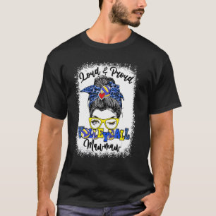 T-shirt Volleyball Loud Et Fière Mawmaw Messy Bun Bleache