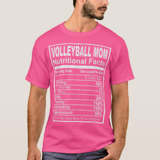 T-shirt Volleyball Maman Faits nutritionnels