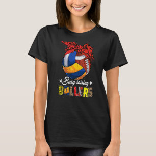 T-shirt Volleyball Maman Football Maman Occupé Élevage Bal