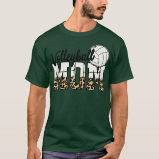 T-shirt Volleyball maman léopard conception de la peau
