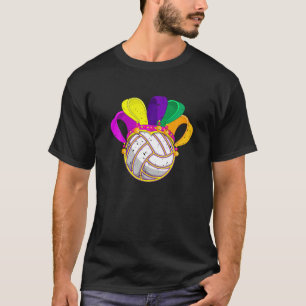 T-shirt Volleyball Mardi Gras Casquette Funny Festival Par