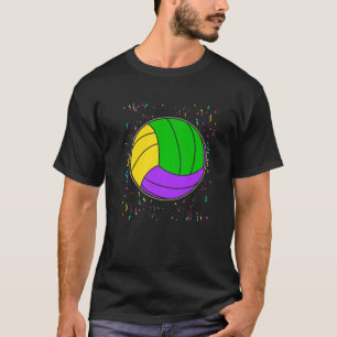 T-shirt Volleyball Mardi Gras Funny Festival Outfit Hommes