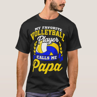 T-shirt Volleyball Mon joueur favori de volleyball m'appel