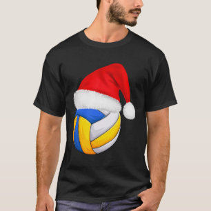 T-shirt Volleyball Noël Noël Chapeau drôle Père Noël Xmas