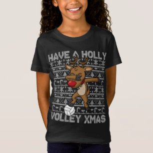 T-Shirt Volleyball Ont Holly Volley Christmas Dabbing R