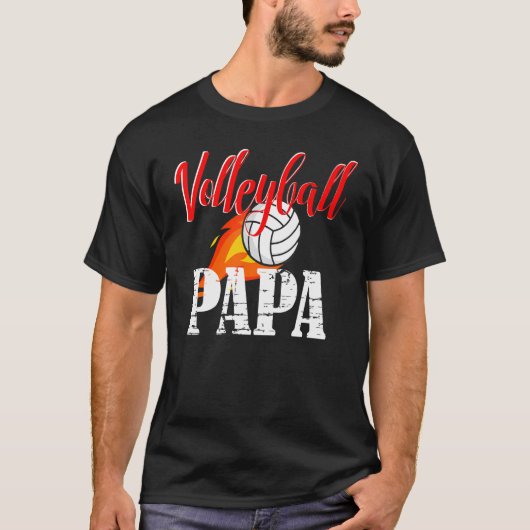 T-shirt Volleyball Papa Volleyball (Devant)