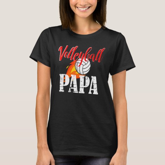 T-shirt Volleyball Papa Volleyball (Devant)