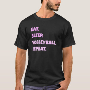 T-shirt Volleyball Png Manger Sleep Sports Répéter Pour Le