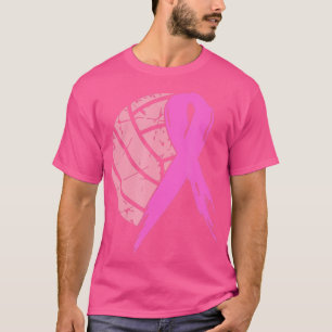T-shirt Volleyball rose ruban Cool Cancer du sein Prix