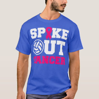 T-shirt Volleyball rose Ruban Sensibilisation au cancer du