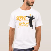T-shirt Volleyball Servir Jésus-Christ chrétien (Devant)