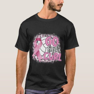 T-shirt Volleyball Tacker Cancer du sein Pink Ribbon Go Fi