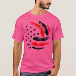 T-shirt Volleyball US Américain Drapeau Beach Volleyball L