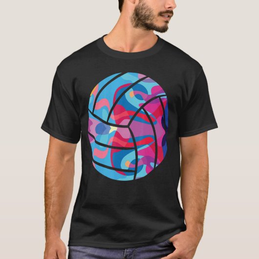 T-shirt Volleyball volleyball jeu Graphisme coloré (Devant)