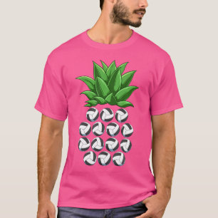 T-shirt Volleyballs d'ananas Volleyballs de forme d'ananas