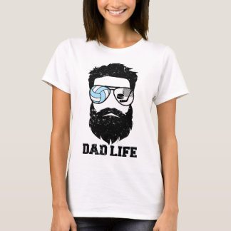 T-shirt Volleyll Hockey Dad Messy Hair Beard Volleyll Hock