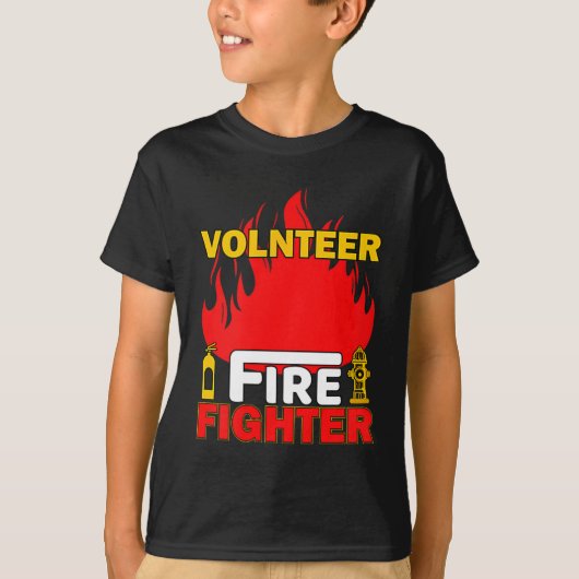 T-shirt Volnteer Firefighter Fireman Gift Proud Firefighte (Devant)