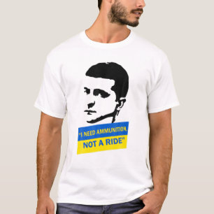 T-shirt Volodymyr Zelensky J'ai besoin de munitions Ukrain