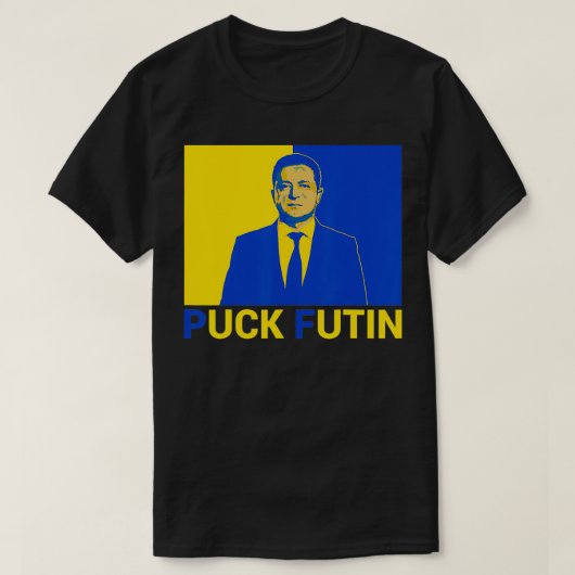 T-shirt Volodymyr Zelensky Puck Futin Soutien Ukraine Ukra (Design devant)