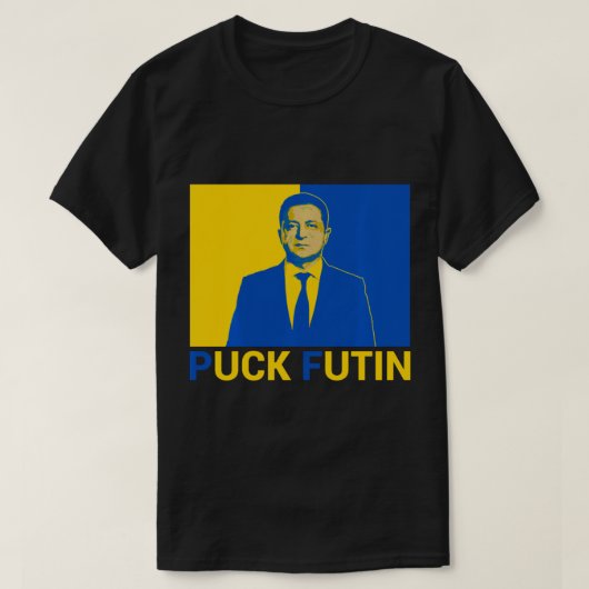 T-shirt Volodymyr Zelensky Puck Futin Soutien Ukraine Ukra (Design devant)