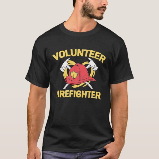 T-shirt Volontaire Pompier de feu Brigade d'aide à la surv (Devant)