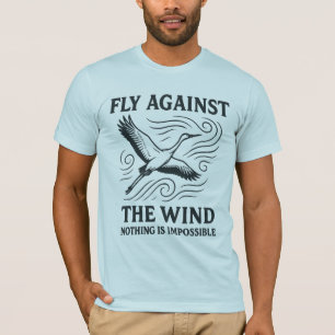 T-shirt Vols contre le design éolien