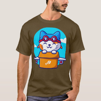 T-shirt Vols De Chat Avec Carton De Plan En Carton