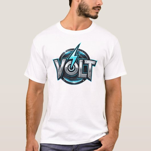 T-shirt VOLT - Logo futuriste inspiré de la puissance (Devant)