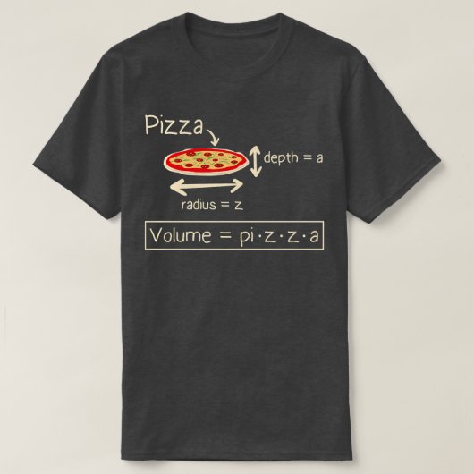 T-shirt Volume Formule Pizza Et Math Mémoire Enseigner Mat (Design devant)