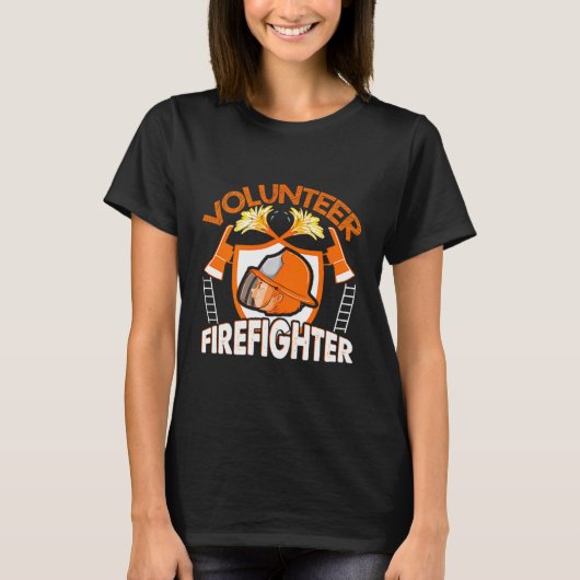 T-shirt Volunteer Firefighter Fireman Gift Proud Firefight (Devant)
